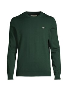 GANT - Kudum Classic Cotton C-neck - 374 TARTAN GREEN | Stockmann