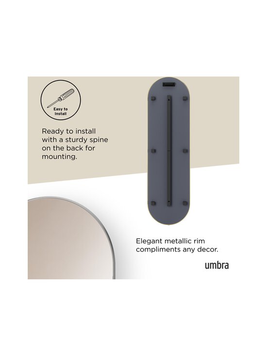 Umbra - Hubba Pill -peili 45 x 157 cm - TITANIUM | Stockmann - photo 8