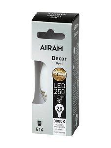 Airam - LED Decor Candle Opal E14 lamp - VALKOINEN | Stockmann