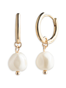 Lauren Ralph Lauren - Kõrvarõngad Regina Huggie 15 mm - GLD/WHITE | Stockmann