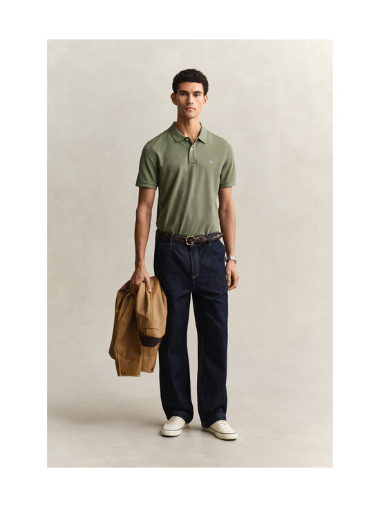 GANT - Regular Fit Shield -pikeepaita - 391 DARK CACTUS MELANGE | Stockmann - photo 5