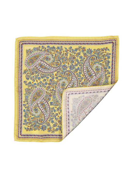 Eton - Pocket Square Paisley Silktwill -taskuliina - 40 YELLOW | Stockmann - photo 2