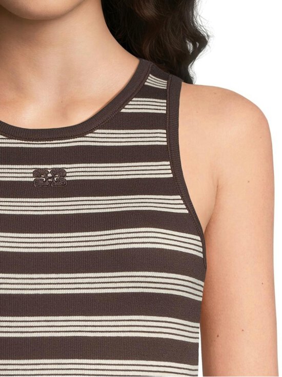 Ganni - Rib Stripe -toppi - 897 MOLE | Stockmann - photo 4