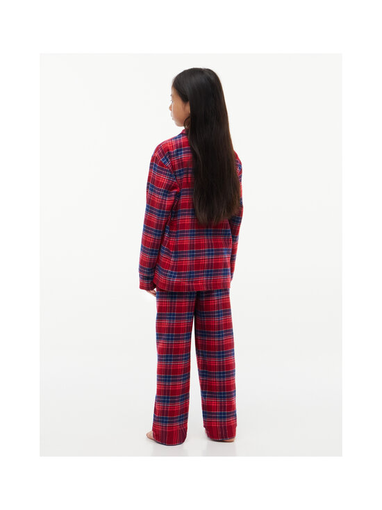 Tommy Hilfiger - Check flaneļa pidžama - 0QJ CHECK GLOBAL STP MEDIUM RED | Stockmann - photo 3