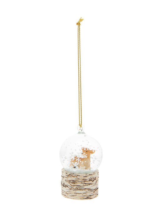 Deer hanging snowglobe -joulukoriste