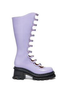 Dr. Martens - Kiki Dm x Mj Bright Lavender Buttero ādas zābaki - BRIGHT LAVENDER | Stockmann