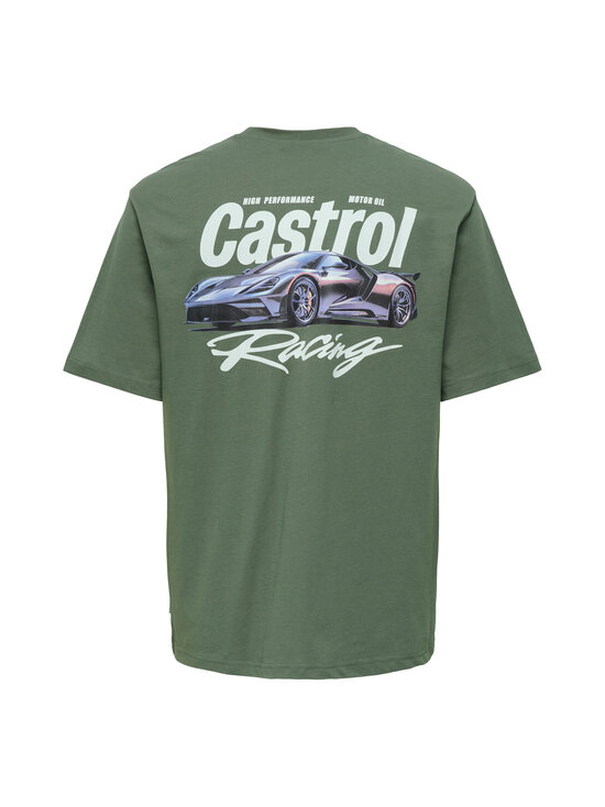 Only & Sons - OnsCastrol Life Relax t-paita - CASTOR GRAY PRINT:SUPERCAR | Stockmann - photo 2