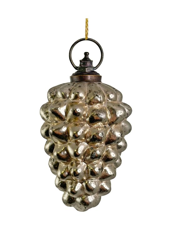 Grapes Antique Silver -joulukuusenkoriste 12 cm