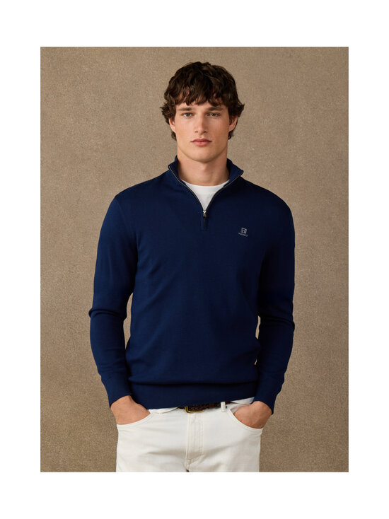 Hackett London - Heritage Cotton Half Zip -neulepaita - 595 BLUE | Stockmann - photo 3
