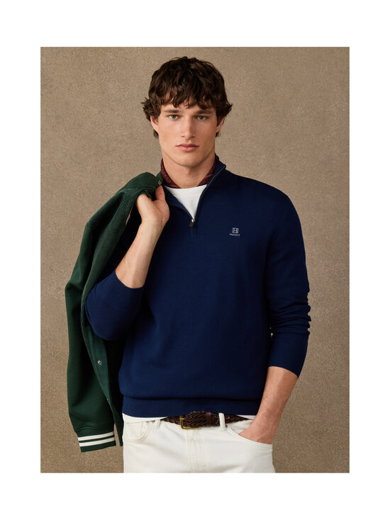 Hackett London - Heritage Cotton Half Zip -neulepaita - 595 BLUE | Stockmann - photo 4