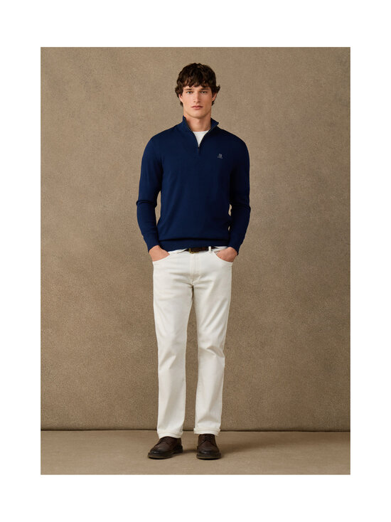 Hackett London - Heritage Cotton Half Zip -neulepaita - 595 BLUE | Stockmann - photo 5