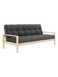 Karup - Knob-futonsohva Corduroy-kangas charcoal/mänty L 205 cm - GREY | Stockmann