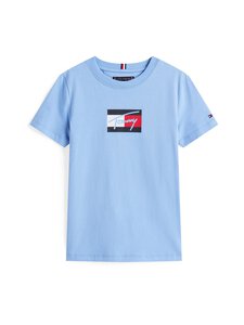 Tommy Hilfiger - Tommy Script Flag T-krekls - C14 CLOUDY BLUE | Stockmann