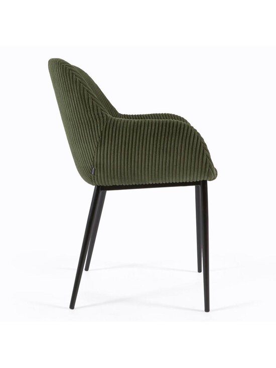 Kave Home - Konna-tuoli tummanvihreä vakosametti / musta - GREEN | Stockmann - photo 2