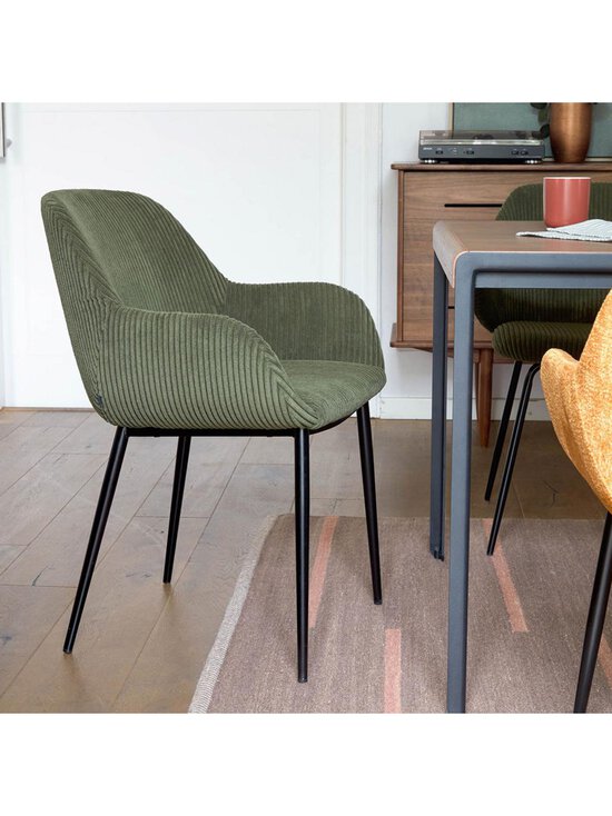Kave Home - Konna-tuoli tummanvihreä vakosametti / musta - GREEN | Stockmann - photo 6