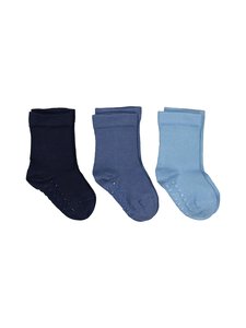 Lindex - Solid Antislip -sukat 3-pack - 6842 DARK BLUE | Stockmann