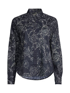 GANT - Regular Cotton Voile -kukkakuvioitu paita - 433 EVENING BLUE | Stockmann