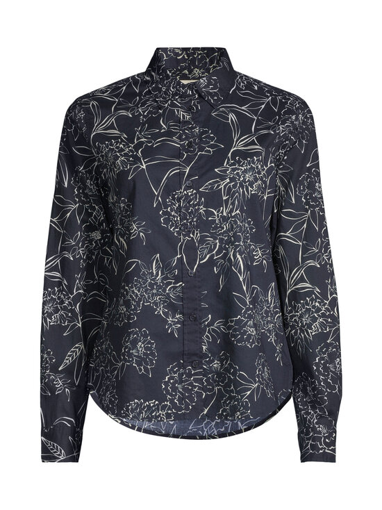 GANT - Regular Cotton Voile -kukkakuvioitu paita - 433 EVENING BLUE | Stockmann - photo 1