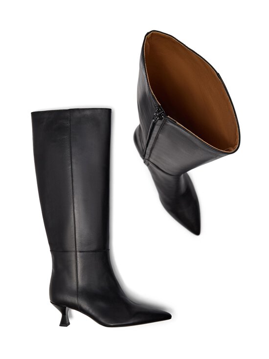 PAVEMENT - Martina Tall Kitten Heel -nahkasaappaat - 020 BLACK | Stockmann - photo 5