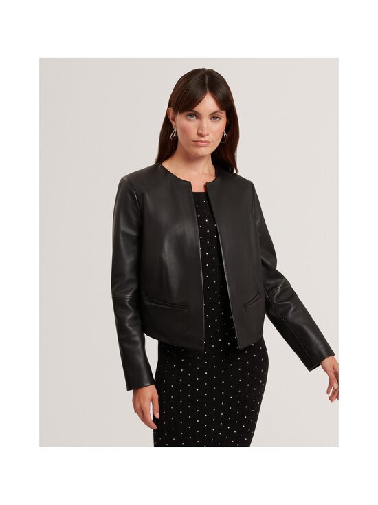 Ted Baker London - Quentia Cropped -nahkatakki - BLACK | Stockmann - photo 2