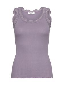 Rosemunde - RWBabette U-neck Lace - silkki-puuvillatoppi - 055 LAVENDER GREY | Stockmann