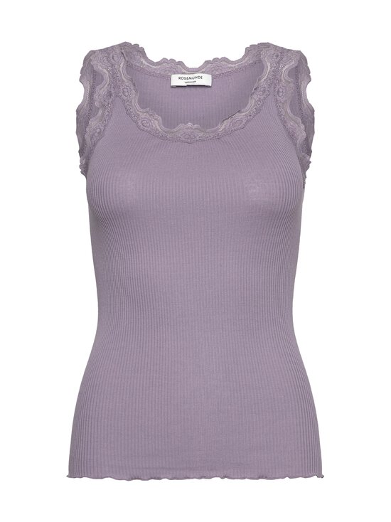Rosemunde - RWBabette U-neck Lace - silkki-puuvillatoppi - 055 LAVENDER GREY | Stockmann - photo 1