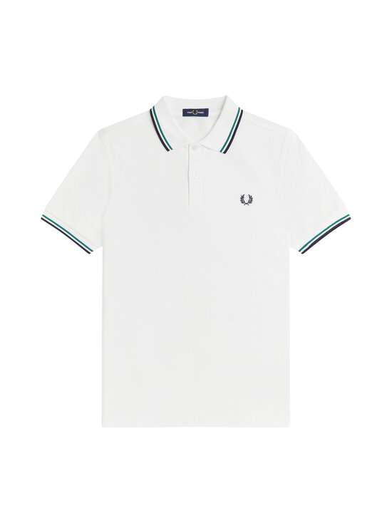 Fred Perry - The Twin Tipped -pikeepaita - SNOW WHITE / SPORTS GREEN / NA | Stockmann - photo 2