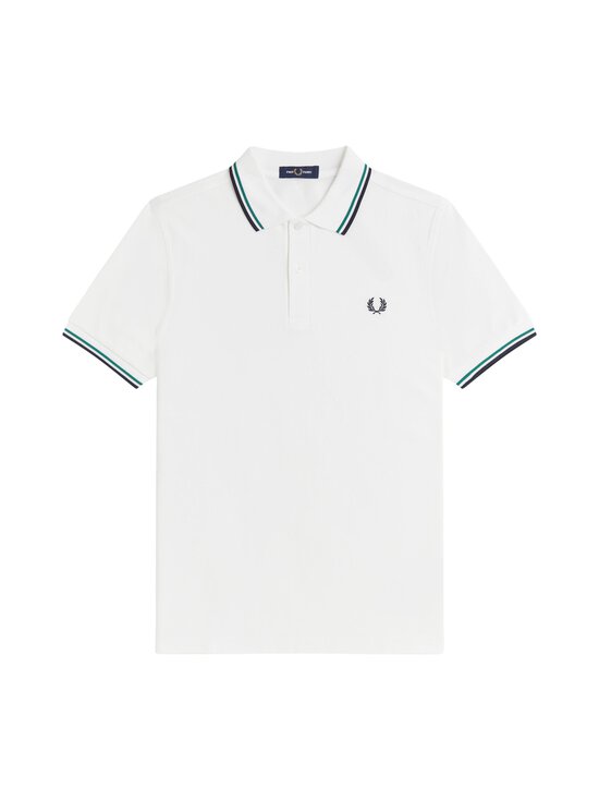 Fred Perry - The Twin Tipped -pikeepaita - SNOW WHITE / SPORTS GREEN / NA | Stockmann - photo 1