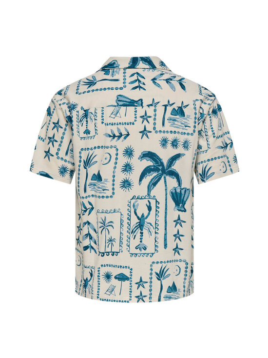 Only & Sons - Lühikeste varrukatega särk OnsPiero Relax Jersey - ANTIQUE WHITE AOP:PALM | Stockmann - photo 2
