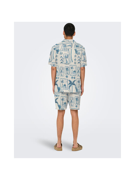 Only & Sons - Lühikeste varrukatega särk OnsPiero Relax Jersey - ANTIQUE WHITE AOP:PALM | Stockmann - photo 4