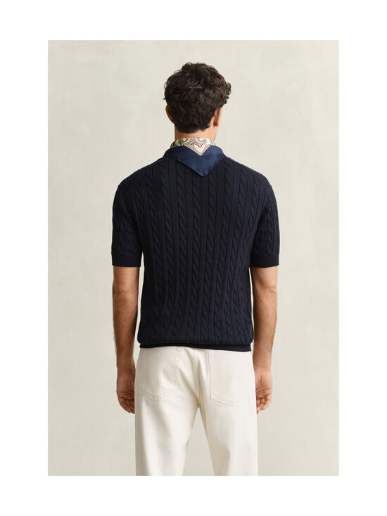 GANT - Cotton C-neck -palmikkoneule - 433 EVENING BLUE | Stockmann - photo 3