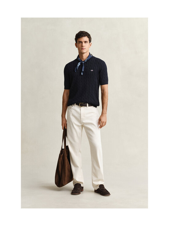GANT - Cotton C-neck -palmikkoneule - 433 EVENING BLUE | Stockmann - photo 5