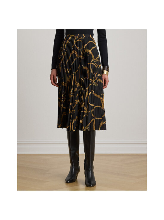 Lauren Ralph Lauren - A-linjainen pliseehame - 001 BLACK/TAN | Stockmann - photo 2