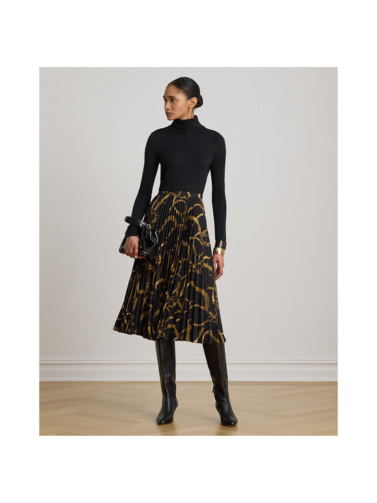 Lauren Ralph Lauren - A-linjainen pliseehame - 001 BLACK/TAN | Stockmann - photo 4