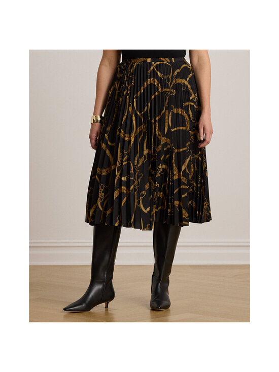 Lauren Ralph Lauren - A-linjainen pliseehame - 001 BLACK/TAN | Stockmann - photo 5