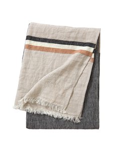 Hugo Boss - Stripe lina pleds 130 x 170 cm - BEIGE-GREY Hugo Boss - Stripe lina pleds 130 x 170 cm - BEIGE-GREY | Stockmann