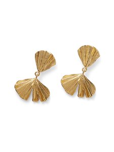 Pernille Corydon - Autumn Leaf -korvakorut 22 mm - GOLD PLATED | Stockmann