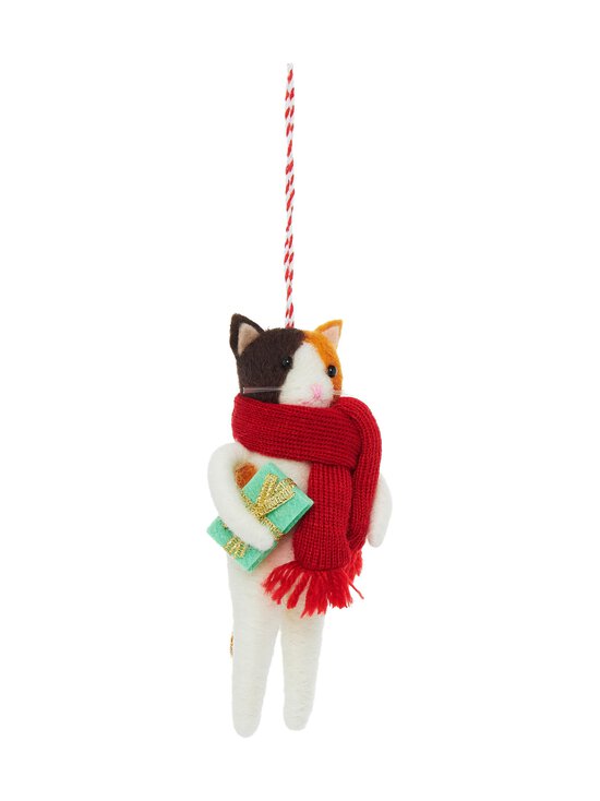 Casa Stockmann - Cat Red Scarf -joulukoriste - OFFWHITE | Stockmann - photo 2