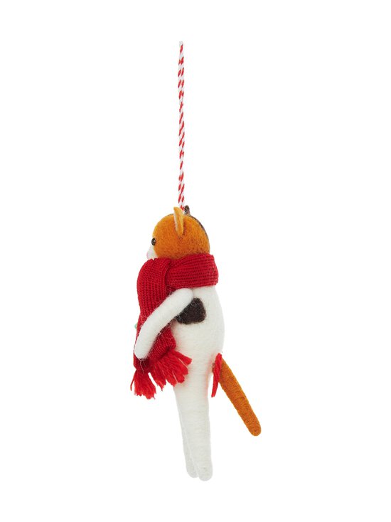 Casa Stockmann - Cat Red Scarf -joulukoriste - OFFWHITE | Stockmann - photo 3