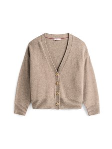 Tommy Hilfiger - Kardigan Marl Wool Blend V-Neck - 0HK LEGACY BROWN MARL SWEATERS | Stockmann