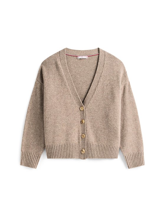 Marl Wool Blend V-Neck -neuletakki