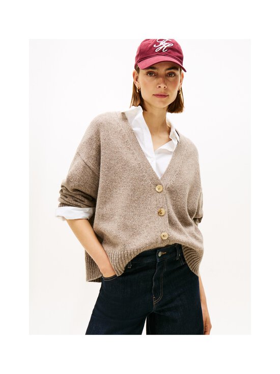 Tommy Hilfiger - Kardigan Marl Wool Blend V-Neck - 0HK LEGACY BROWN MARL SWEATERS | Stockmann - photo 2