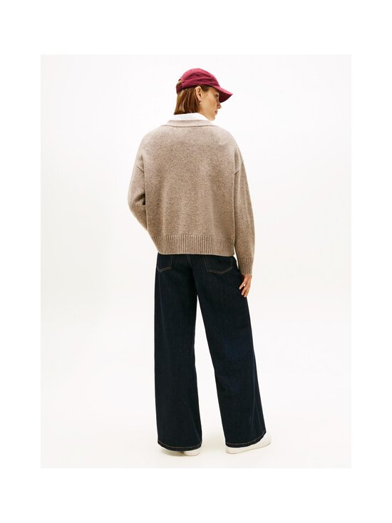 Tommy Hilfiger - Kardigan Marl Wool Blend V-Neck - 0HK LEGACY BROWN MARL SWEATERS | Stockmann - photo 4