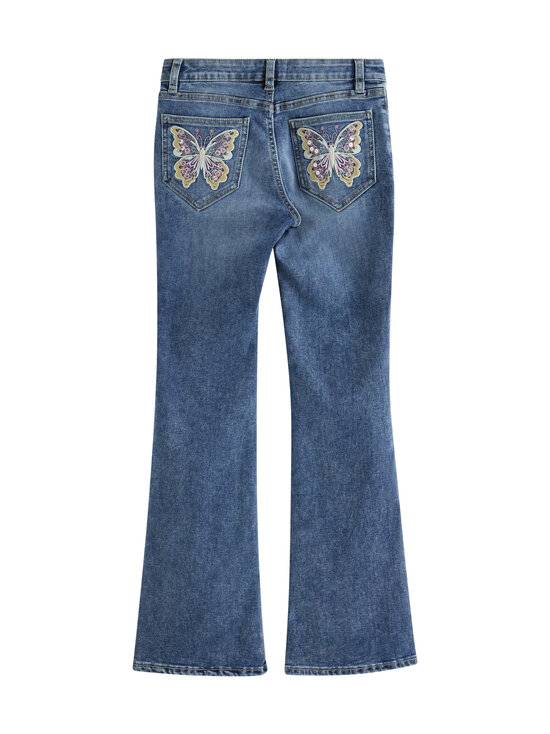 Lindex - Freja Flared Leg džinsi ar dekorētām aizmugurējām kabatām - 790 BLUE | Stockmann - photo 2