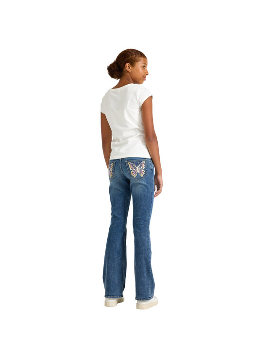 Lindex - Freja Flared Leg džinsi ar dekorētām aizmugurējām kabatām - 790 BLUE | Stockmann - photo 4