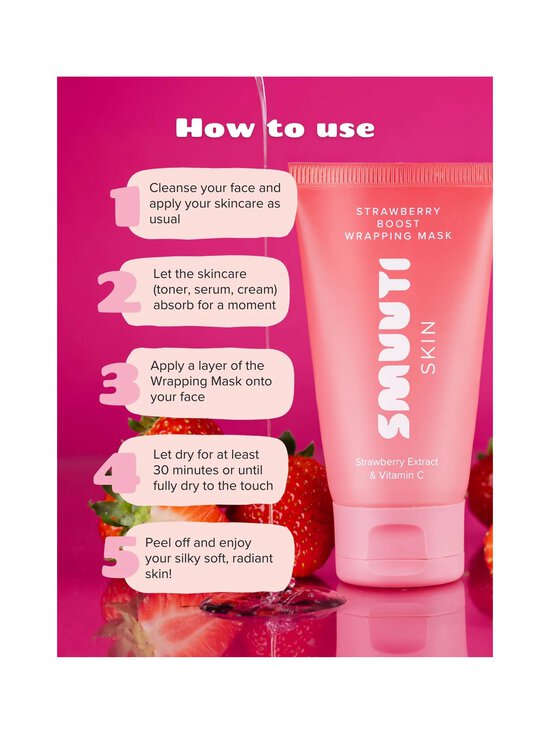 Smuuti Skin - Strawberry Boost Wrapping Mask -kasvonaamio - NOCOL | Stockmann - photo 5