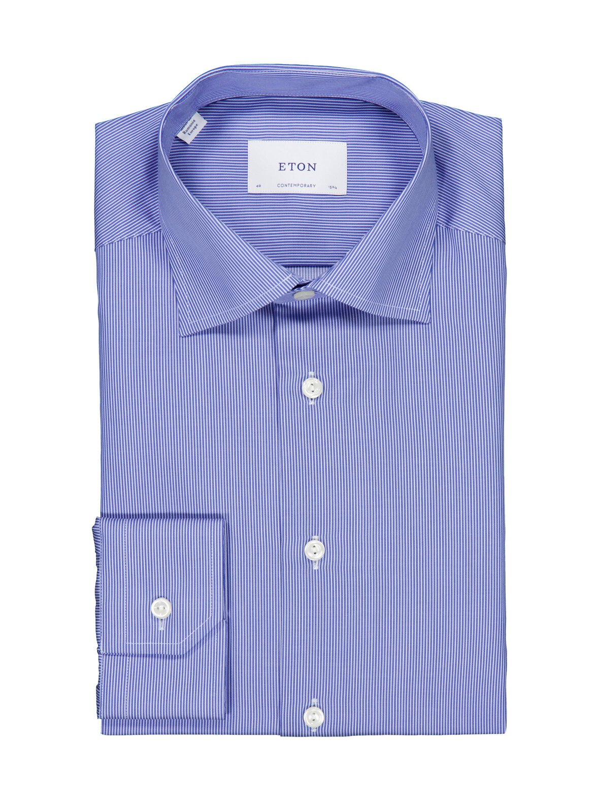 Contemporary fit striped fine twill -kauluspaita