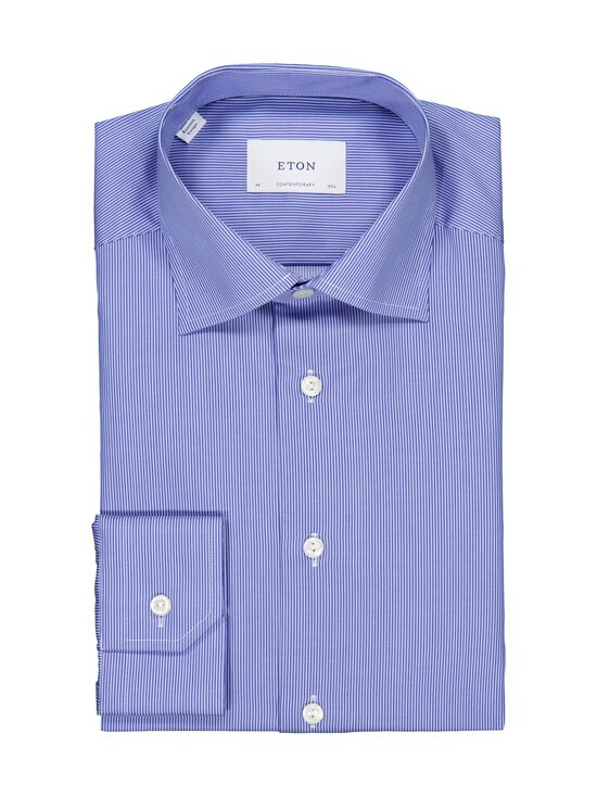 Eton - Contemporary Fit Striped Fine Twill -kauluspaita - 25 MID BLUE | Stockmann - photo 1