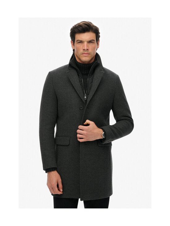 Superdry - Tailored 2 In 1 Town -villakangastakki - GAQ DARK GREY HERRINGBONE | Stockmann - photo 4