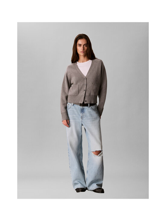 Calvin Klein Jeans - Wool Cotton Raglan -neuletakki - P7E B30 GREY HEATHER | Stockmann - photo 3
